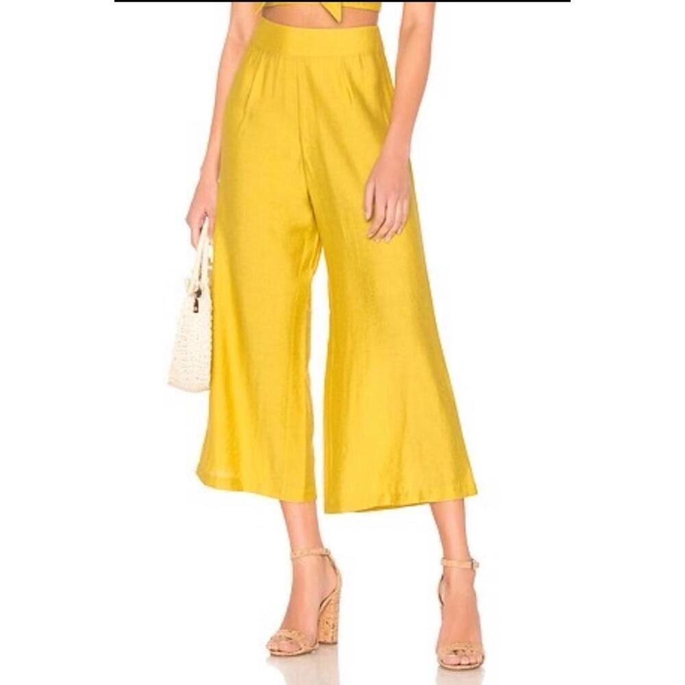 Women’s Revolve Blue Life High Waisted Culotte‎ in Mimosa Yellow Size Small S